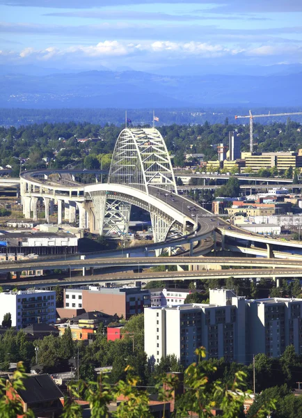 The Fremont bridge, Portland OR. — Stock Photo, Image