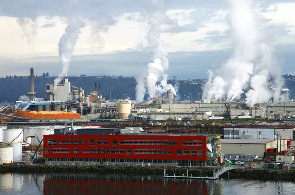 Przemysłowy krajobraz tacoma wa. — Zdjęcie stockowe