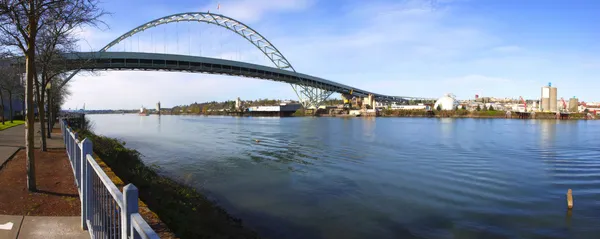 Panorama da ponte de Fremont, Portland OR . — Fotografia de Stock