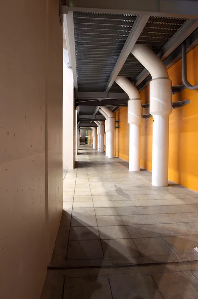 stock image Pipes & a long hallway, Bonneville dam, OR.