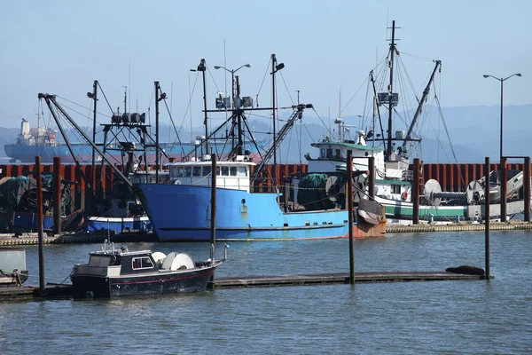 Rybářské lodě v přístavu. — Stock fotografie