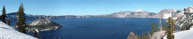 Crater Lake national park panorama, Oregon. clipart