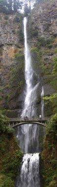 Multnomah Falls vertical panorama. clipart