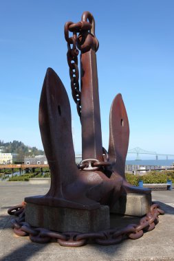 Old large anchor in Astoria Oregon. clipart