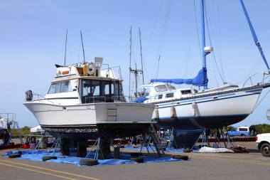 Repair yard for boats, Astoria OR. clipart