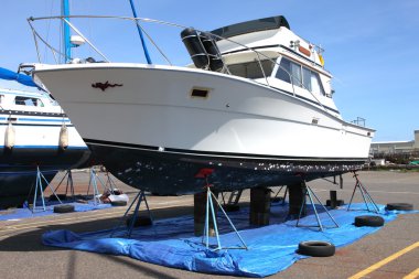 Repair yard for boats, Astoria OR. clipart