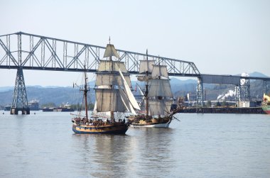 columbia Nehri yakınında longview wa yelken galleon.