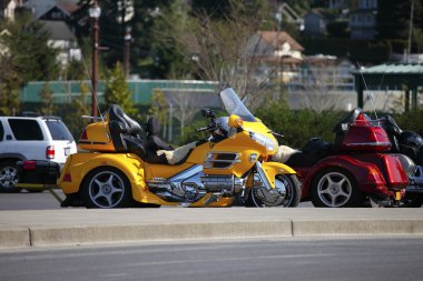 Fancy motorcycles. clipart