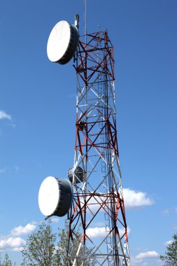Telecommunication & cell towers technology. clipart