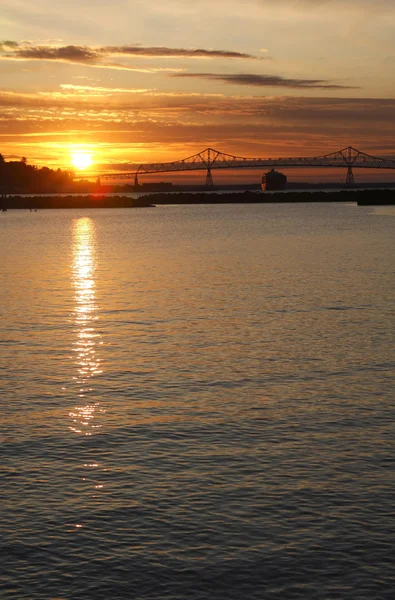 stock image Sunset in Astoria OR.