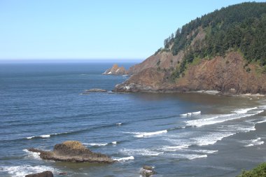 Indian beach on Ecola state park Oregon coast. clipart