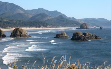 Oregon coastline beaches. clipart