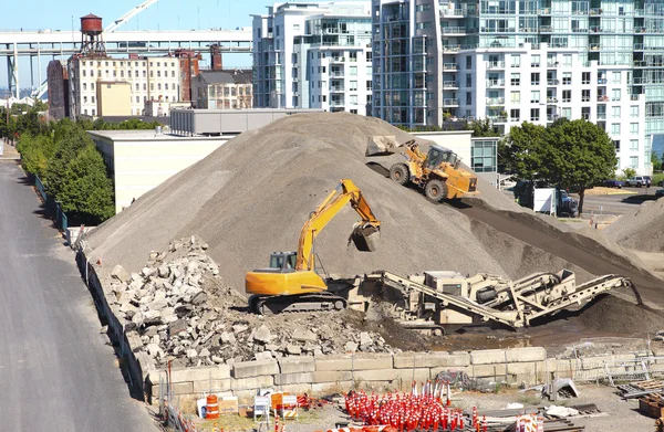 Construction in downtown Portland OR. — Stock Photo, Image