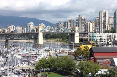 granville görünümünden vancouver, bc Kanada ada.