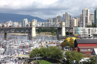 View from Granville island Vancouver BC Canada. clipart