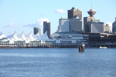Canada Place & skyline Vancouver BC Canada. clipart