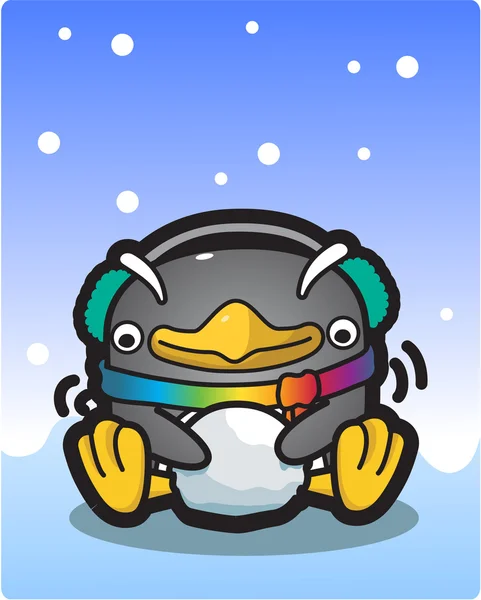 Illustrazione vettoriale Pinguino — Vettoriale Stock