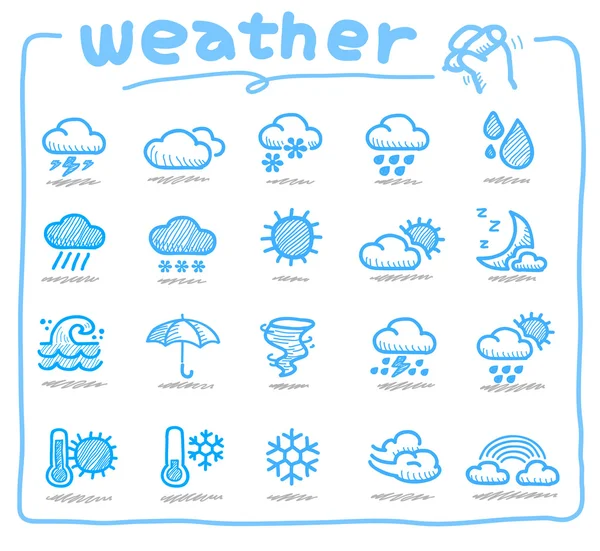 Handgezeichnete Wetter-Ikone — Stockvektor