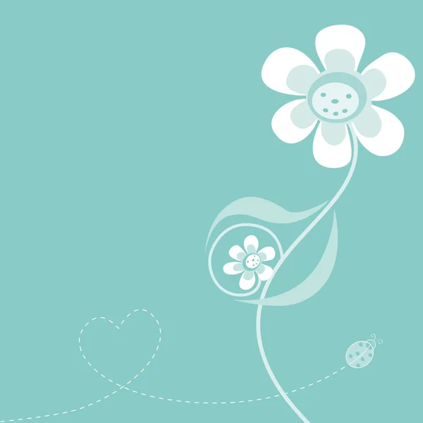 Attendre fleur mère - bébé garçon — Image vectorielle