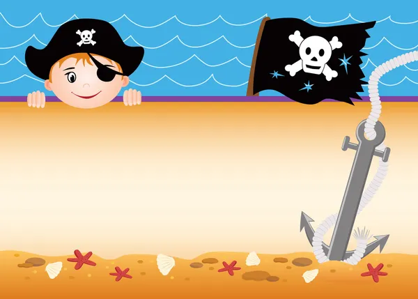 Kaart van de piraat — Stockvector