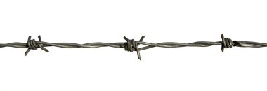 Barb wire with clipping path clipart