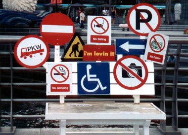 Prohibition signs clipart