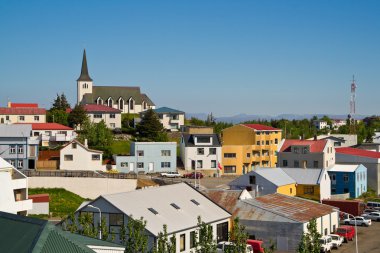 The icelandic town Borgarnes clipart