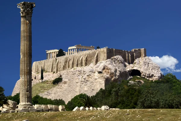 Pohled na akropolis Athény — Stock fotografie
