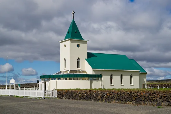 Igreja pequena em Reykjahlid — Fotografia de Stock