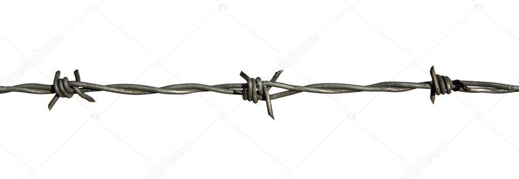 Barb wire with clipping path