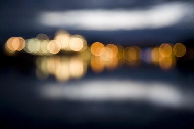 soyut şehir ışıkları gece odak dışı