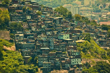 Favela in Rio De Janeiro Brazil clipart