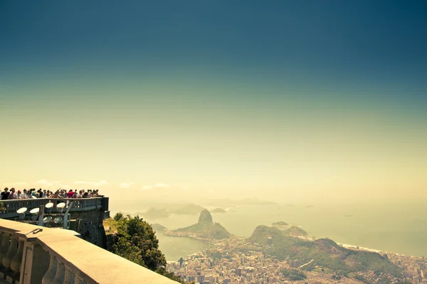 Výhled na město z rio de janeiro Brazílie corcovado — Stock fotografie