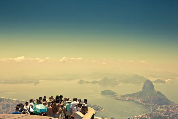 Vistas de la ciudad desde Corcovado Rio De Janeiro Brasil — Foto de Stock