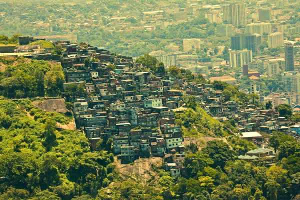 Favela a Rio De Janeiro Brasile — Foto Stock
