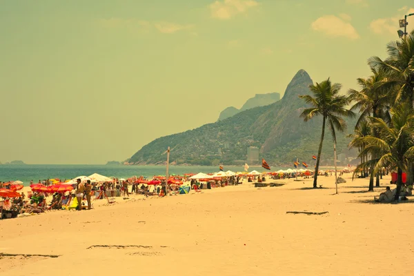 Пляж Ипанема Рио-де-Жанейро Бразилия — стоковое фото