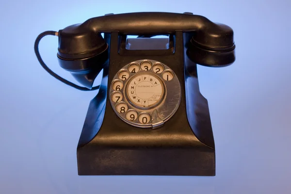 Black retro phone — Stock Photo, Image