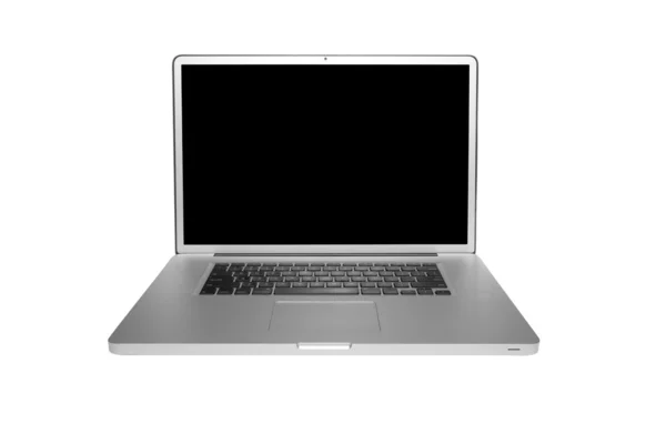 Computadora portátil moderna aislada en blanco con ruta de recorte —  Fotos de Stock