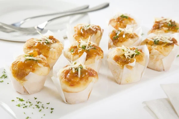 Sýr & rajčatovou chutí Mini Muffins — Stock fotografie