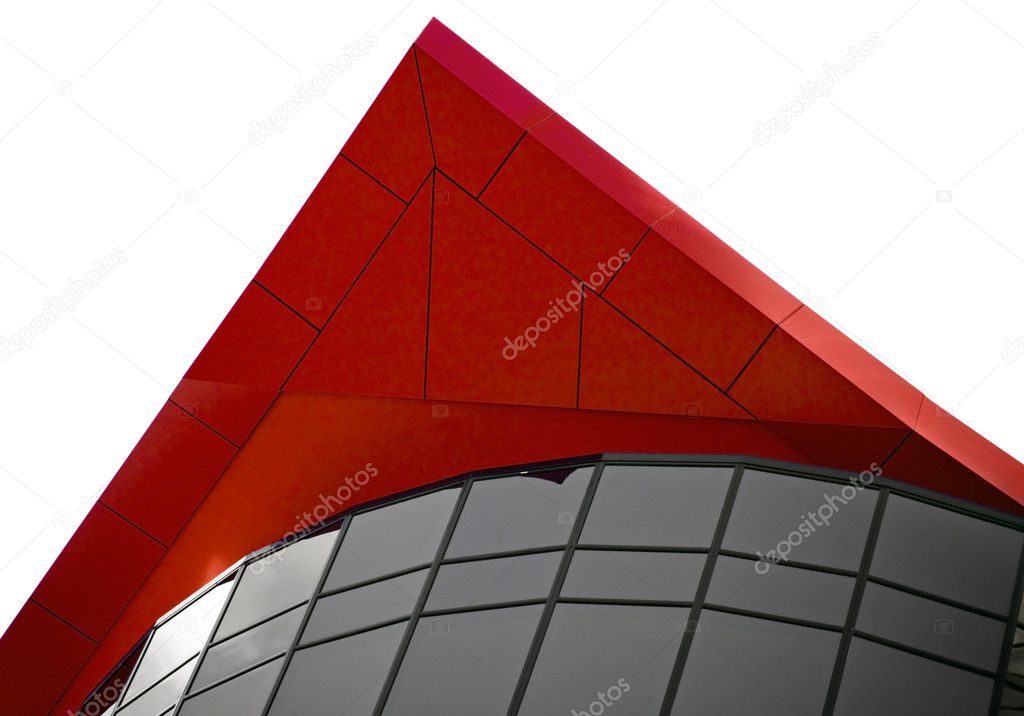 Red peak building architecural feature