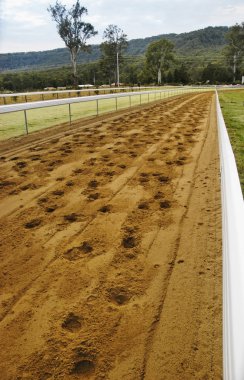 Race track with horse's footprint clipart