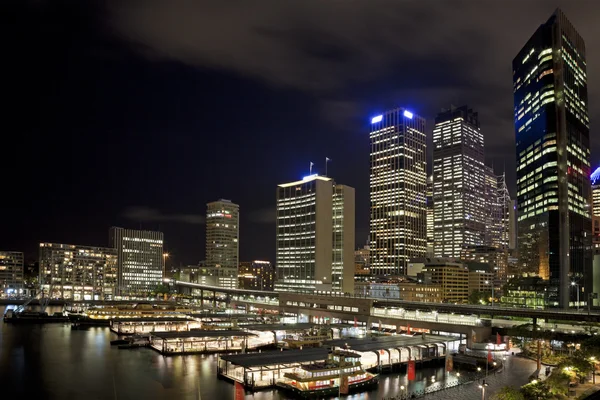 Sydney cbd v noci — Stock fotografie
