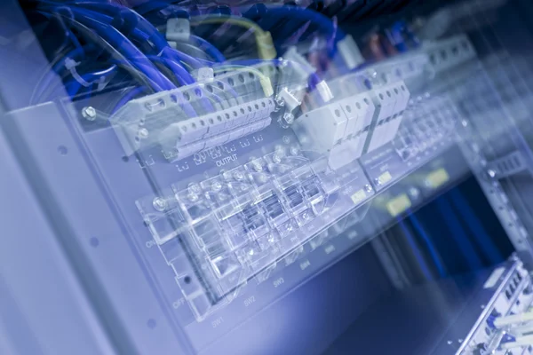 Network Switch with zoom blur — Stock Photo, Image