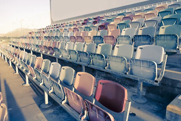 Retro stadionu sedačky — Stock fotografie