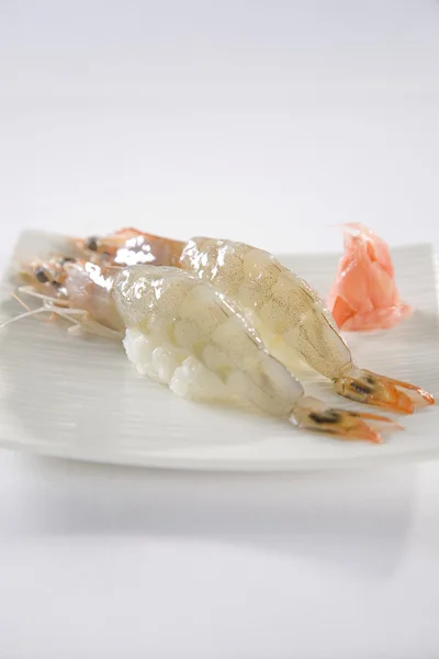 Garnelen-Sushi-Teller — Stockfoto