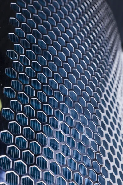 Modré kovové pletivo — Stock fotografie