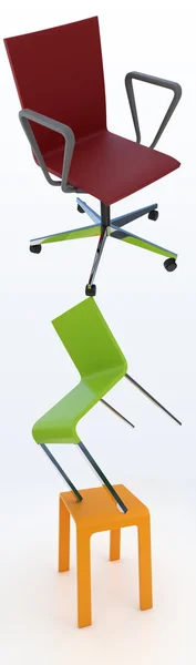 Hiyerarşi sandalyeler — Stok fotoğraf