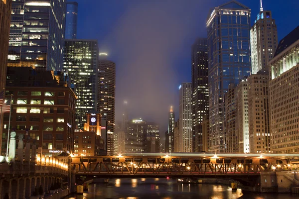 Chicago at night — Stock Photo, Image
