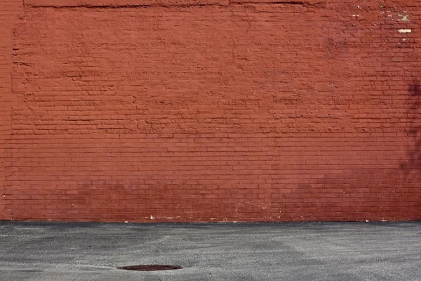 Kırmızı tuğla duvar — Stok fotoğraf