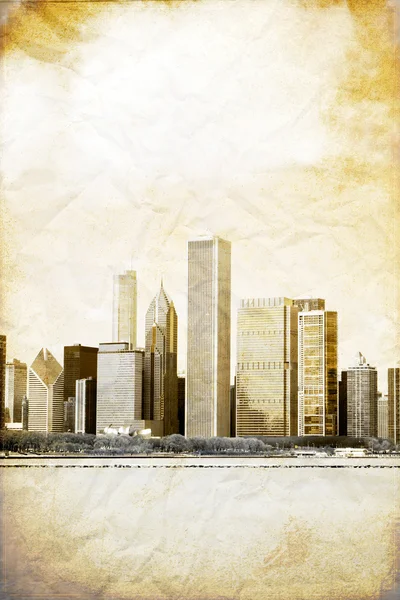 Графічний дизайн: Марочні зображення міста Чикаго — стокове фото